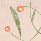 和紙で表現した花の絵