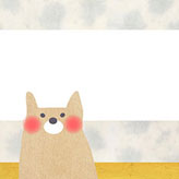 和紙と犬のイラスト