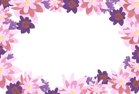 花に囲まれたデザインカード