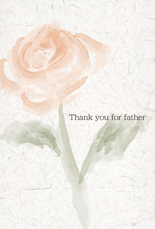 バラのイラストと父の日のメッセージ