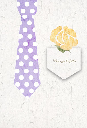お父さんのネクタイとポケットをデザイン