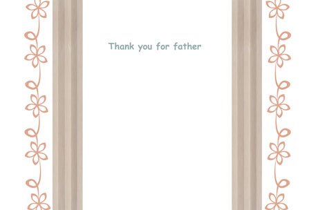 フラワーラインが可愛い父の日のカード