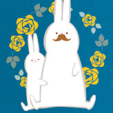 パパウサギのイラストカード