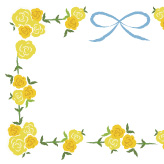 バラで囲んだ賞状風のデザインカード
