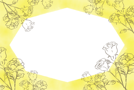 線画のバラで囲まれた父の日のメッセージカード