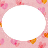水彩タッチのバレンタインカード