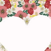 花柄模様の豪華なバレンタインカード