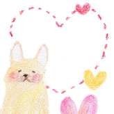 柴犬とハートのバレンタインカード