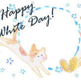 子猫を描いた可愛いホワイトデーカード