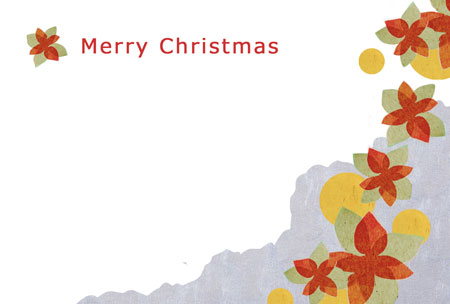 ポインセチアのクリスマスカード