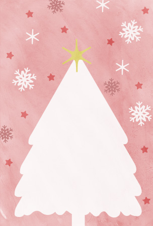 クリスマスツリーを描いたテンプレート