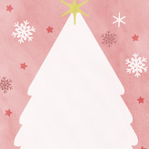 クリスマスツリーを描いたカードテンプレート